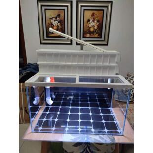 60鱼缸上滤滴流盒上过滤周转箱中小型鱼缸静音过滤器 防跳缸盖子