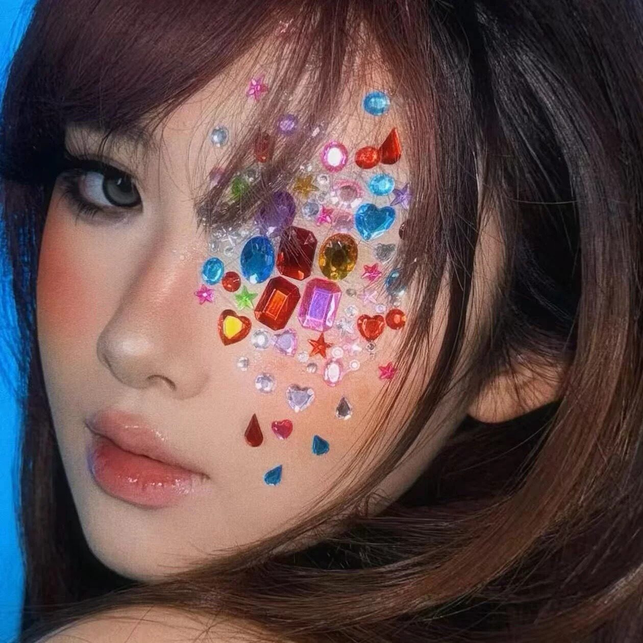 【宝石眼】碎钻眼妆万圣节脸贴装饰立体贴纸眼部彩妆梦幻拍照道具