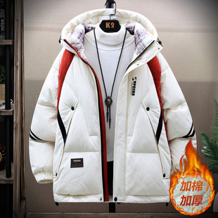 初高中学生棉衣外套男款冬季美式加厚防寒羽绒棉服青少年大童棉袄