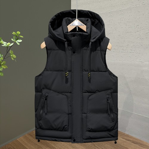 加厚羽绒棉马甲男生秋冬季无袖背心外套2025新款潮流百搭坎肩马夹