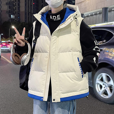 加厚棉衣马甲男秋冬季外穿百搭羽绒棉坎肩背心青少年加厚保暖外套