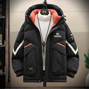 短款羽绒棉服男孩冬季初高中学生棉衣外套青少年大童加厚防寒棉袄