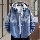 可脱卸帽牛仔外套男初高中学生褂子2026春秋季 青少年宽松夹克 新款