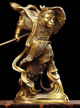 黄铜齐天大圣精工摆件 孙悟空神像铜猴子佛像 十二生肖猴斗战圣佛