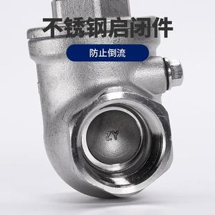 止回阀内螺纹旋启式 304不锈钢H14卧式 单向逆止阀水管4分6分1寸2寸