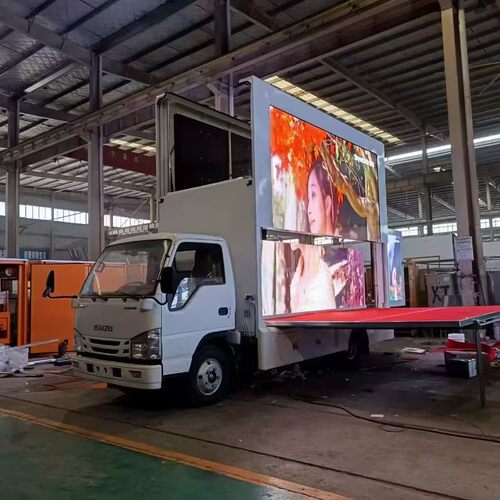 支持分期付款中型蓝牌重汽豪沃LED流动舞台车户外汇演车
