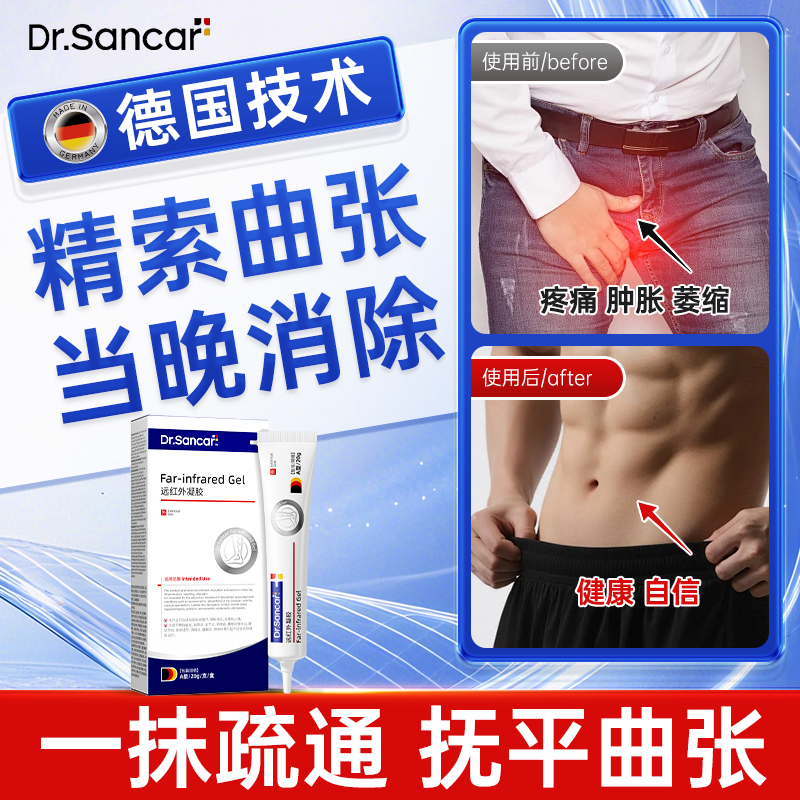 德国精索静脉曲张药膏冷敷凝胶睾丸疼痛外用膏药双侧阴囊肿胀坠痛