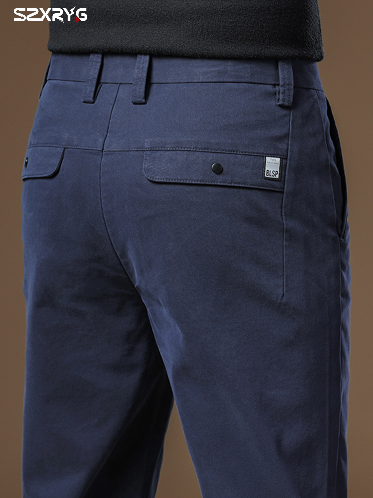 意大利高端休闲裤男士2025春秋款宽松直筒商务西裤弹力中年长裤子