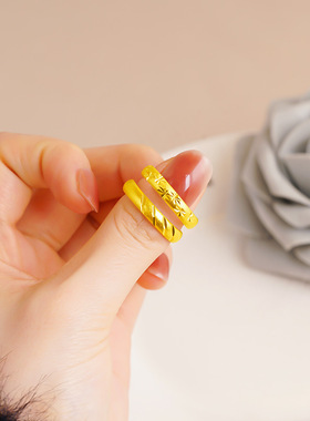 新款沙金戒指满天星时尚流星雨活口可调节饰品精美戒指男女同款