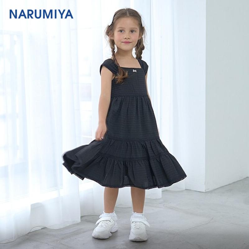 Lycee mine 纯色无袖褶皱连衣裙百褶裙【日本直邮】