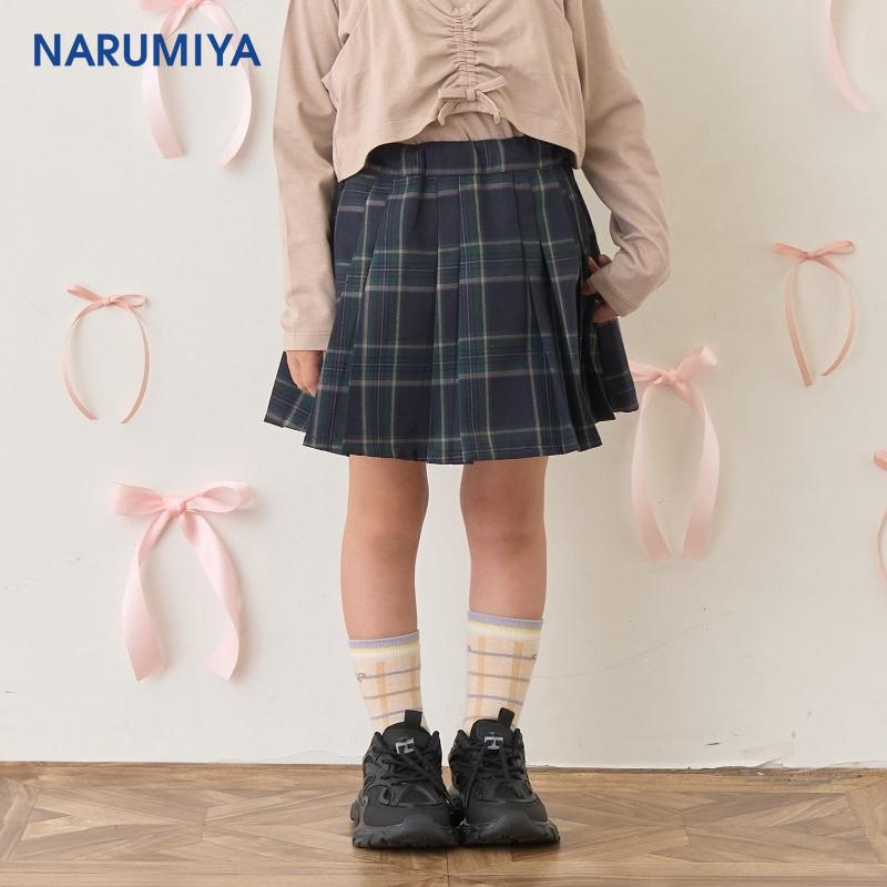 Lycee mine 混色格子褶皱半身裙（含内衬裤）【日本直邮】