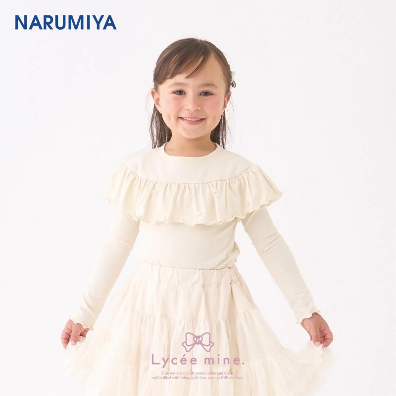 【秋季上新】Lycee mine 【芭蕾舞系列】带圆形荷叶边珍珠的上衣