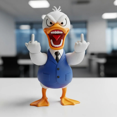 跨境新款Angry Animals Gang愤怒的动物雕像摆件办公室桌面小摆件