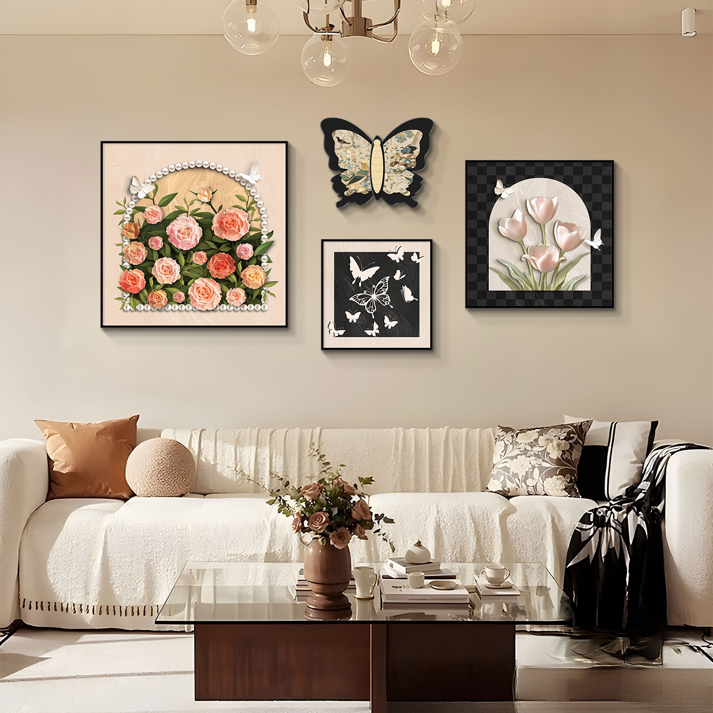 中古风客厅装饰画轻奢高级