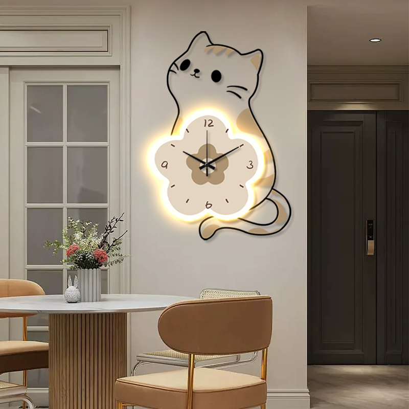 现代简约餐厅钟表装饰画网