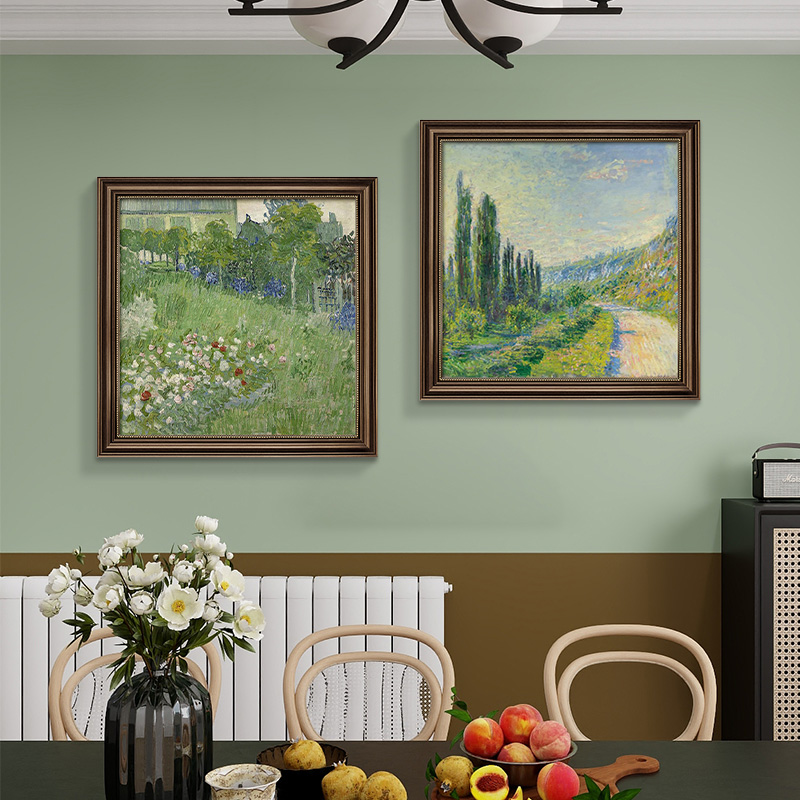 餐厅装饰画美式客莫奈名挂