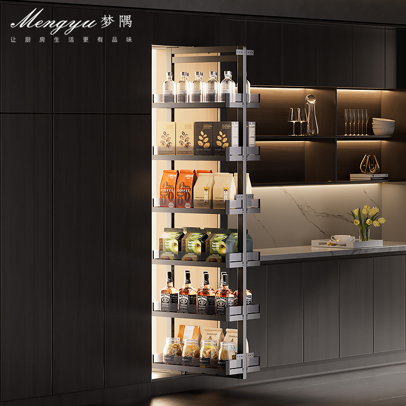 梦隅厨房冰箱窄柜高柜零食拉篮