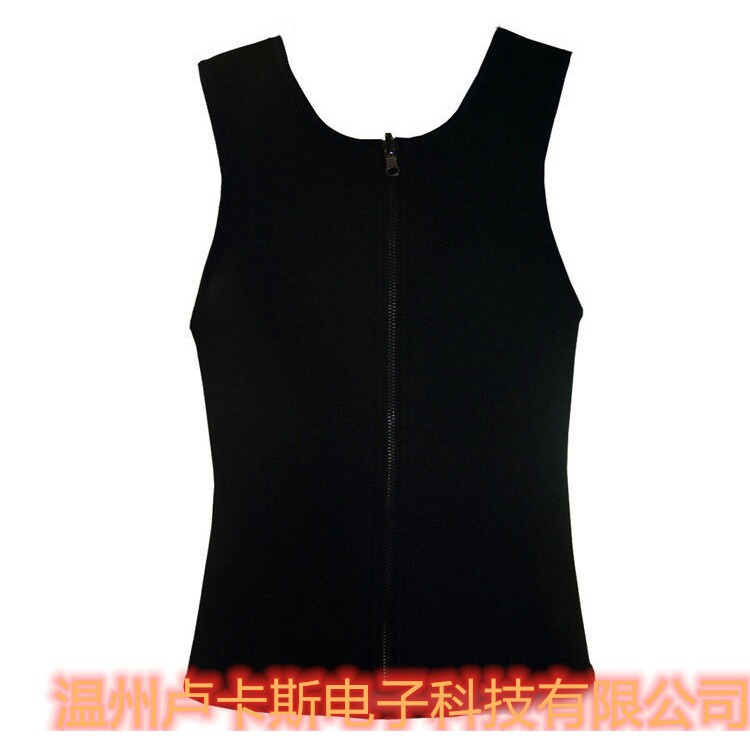 男运动马甲排汗背心健身服氯丁橡胶塑身衣男士拉链塑身弹性塑身