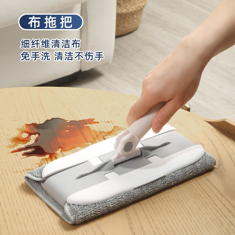 三合一拖把家用免手洗一次性湿巾拖把地板清洁干巾拖把可替换布拖