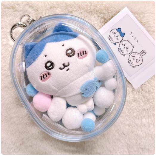 10cm15cm20cm娃外出遛娃包pvc透明包棉花娃娃展示收纳包防尘挂包