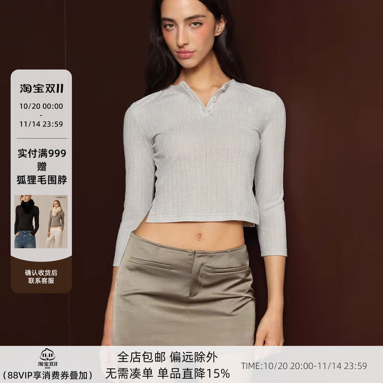 灰橄榄天丝绸分割剪裁短裙半身裙