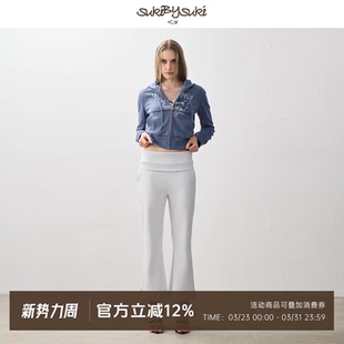 趣味印花做旧铆钉连帽卫衣短外套 SukiBySuki 现货