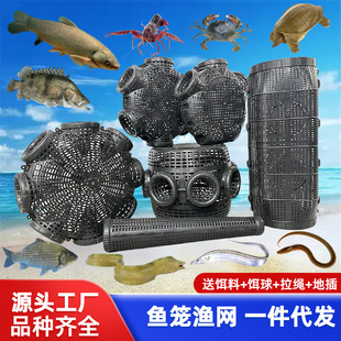 地箜网鱼新型捕捉鱼笼只进不出大号捕鱼神器鱼网抓鱼龙虾黄鳝网笼