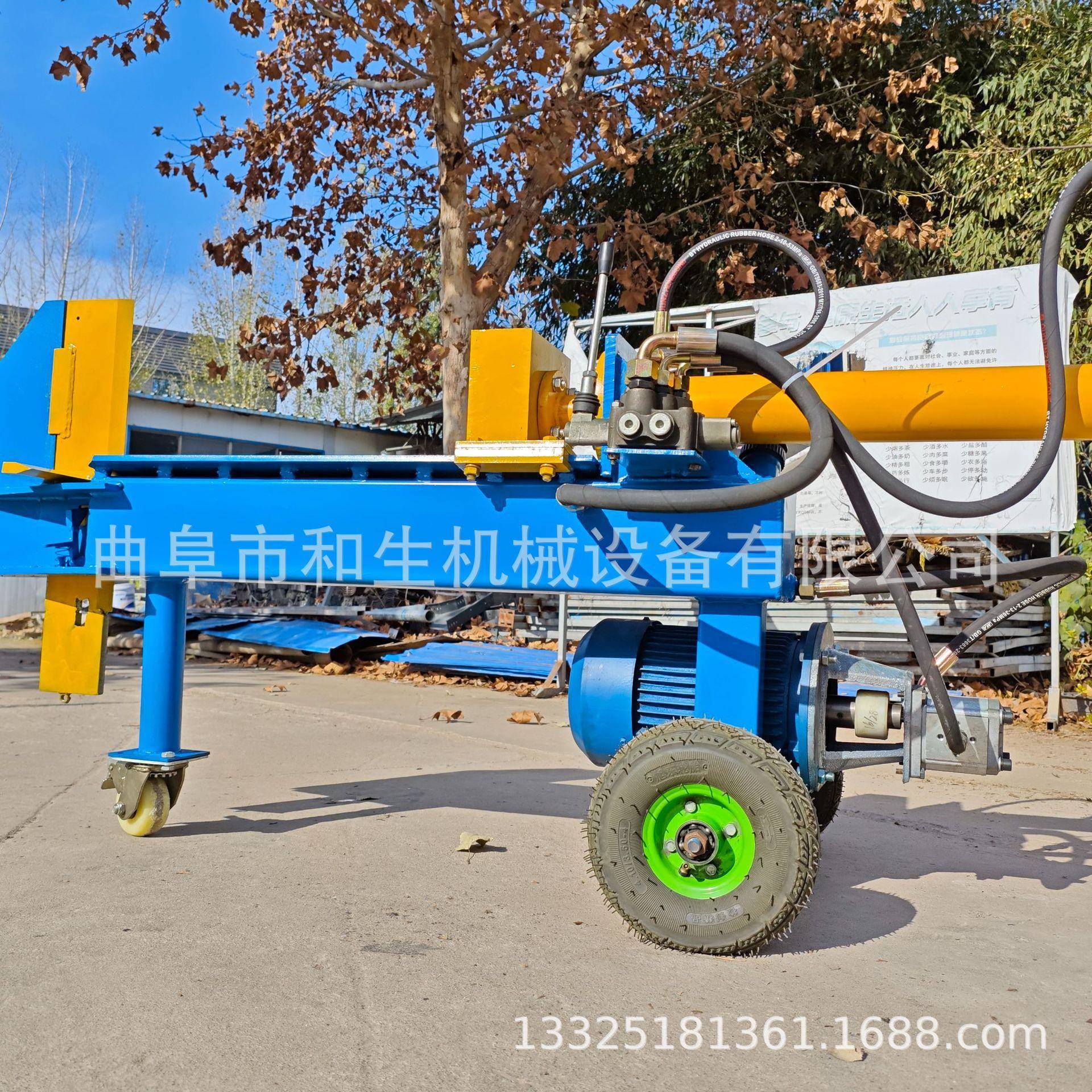 220v圆木杂木劈柴神器电动柴油卧式立式劈木机器树冠树根破木机