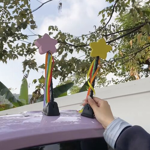 电动三轮车星星天线球车外装饰品