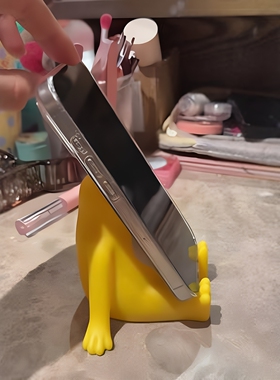 用着不烧心！奶蛙手机支架摆件