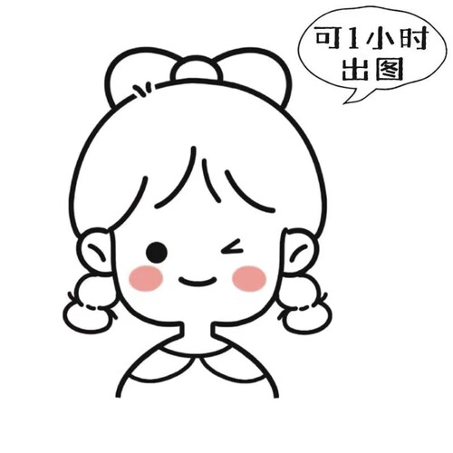 Q版头像代画手绘画真人照片转漫画动漫卡通简笔情侣图案设计定制