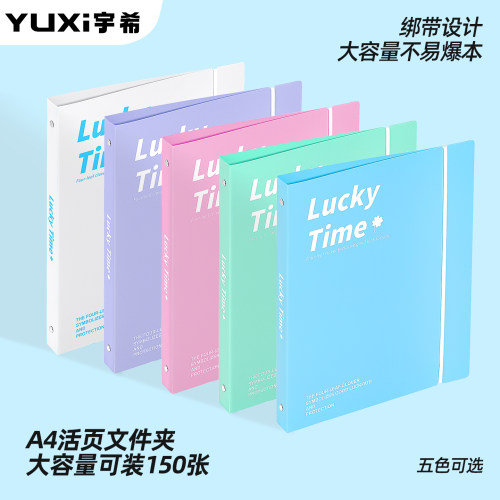 新款活页纽扣文件袋资料册收纳袋