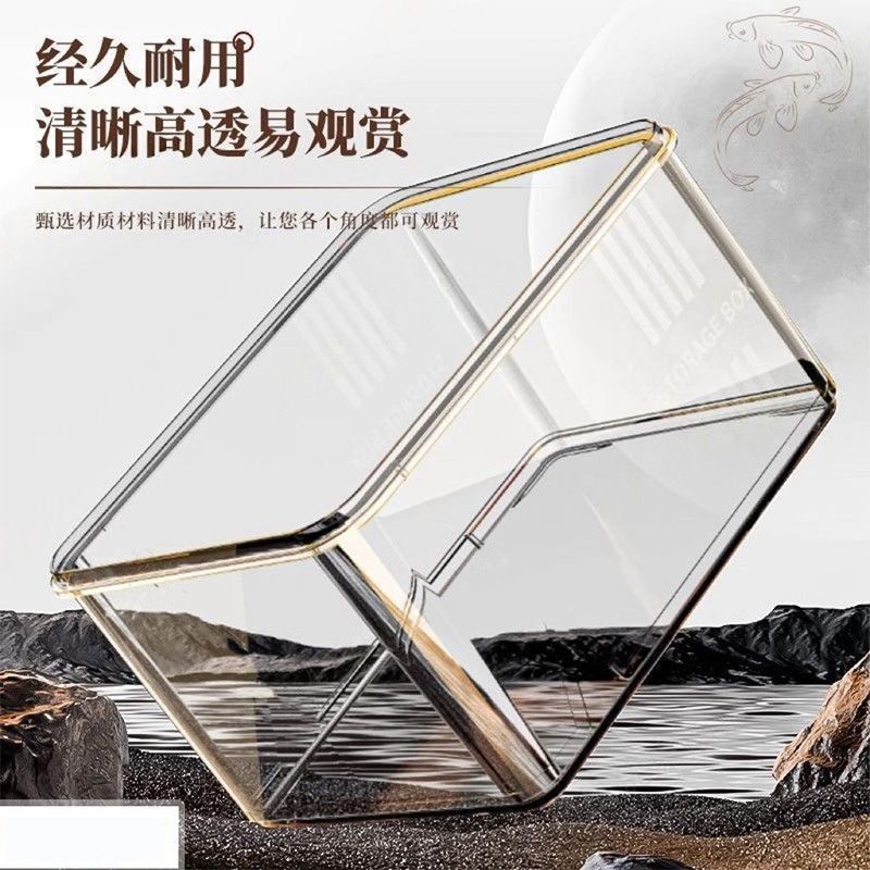 塑料养龟超白鱼缸金晶五线超白玻璃鱼缸长方形大中小鱼缸水族箱图片