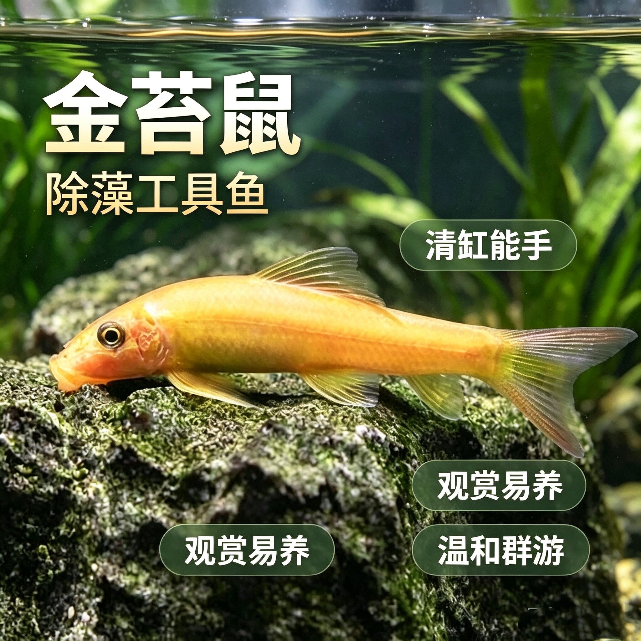 清道夫鱼金苔鼠鱼缸清洁工除藻工具鱼小型热带观赏鱼吃垃圾鱼活体