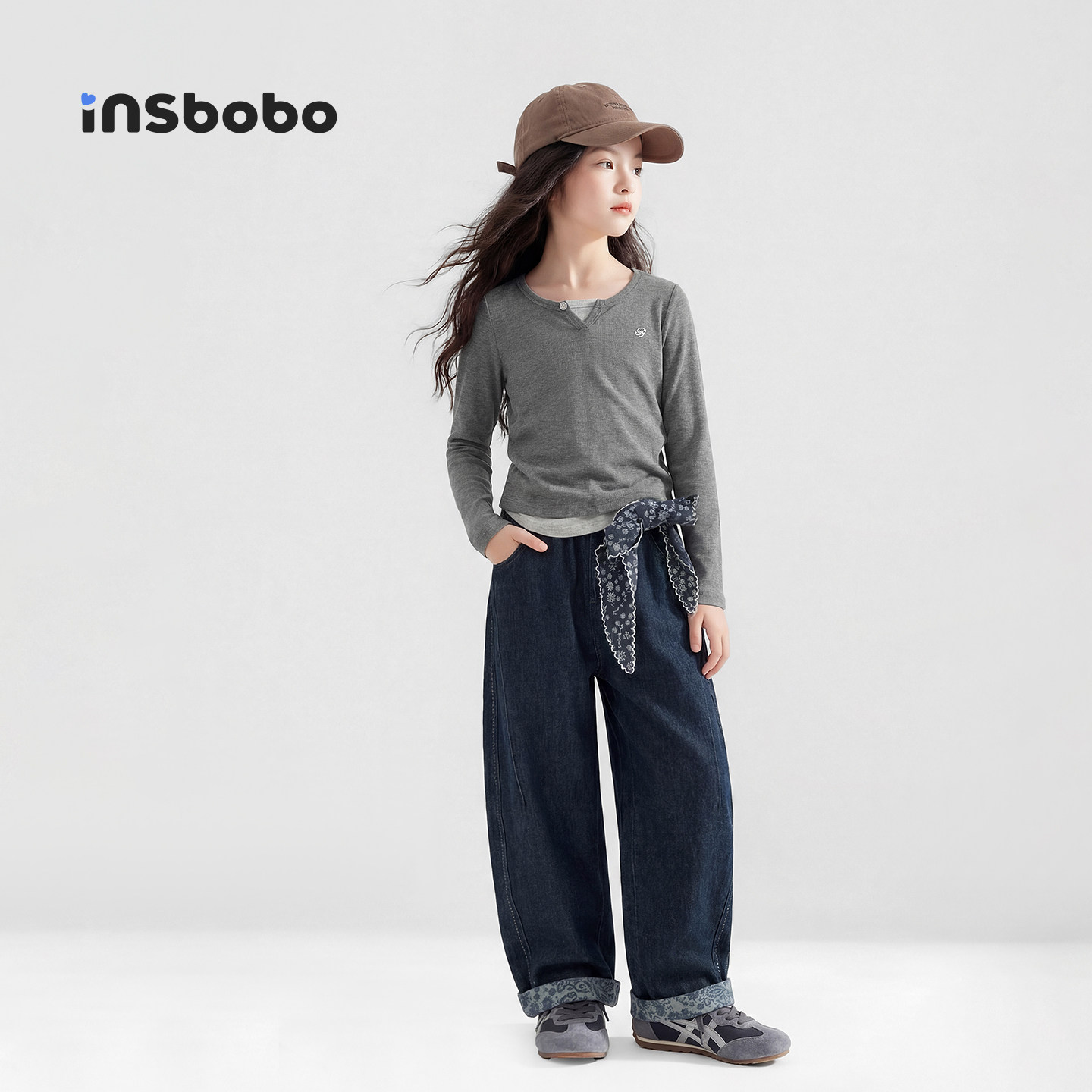 女童裤子儿童牛仔裤2026新款春装休闲裤女孩直筒裤女大童洋气童装