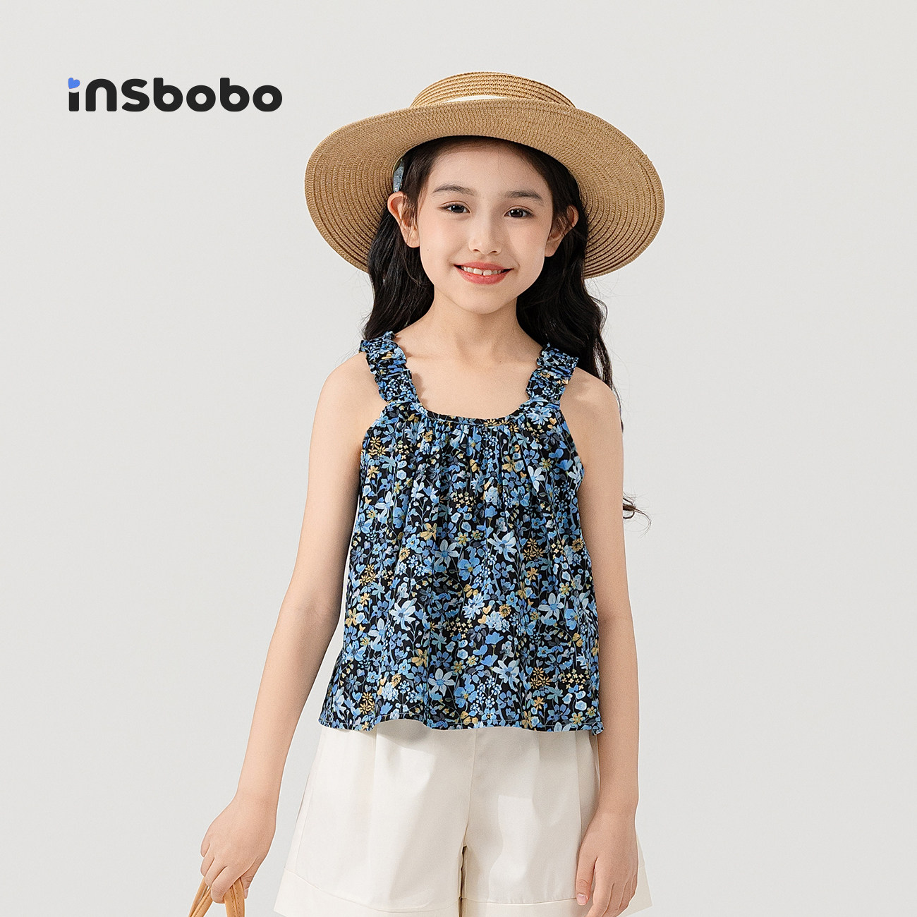 INSbobo童装女童吊带2026新款超洋气时髦儿童背心小女孩夏季上衣
