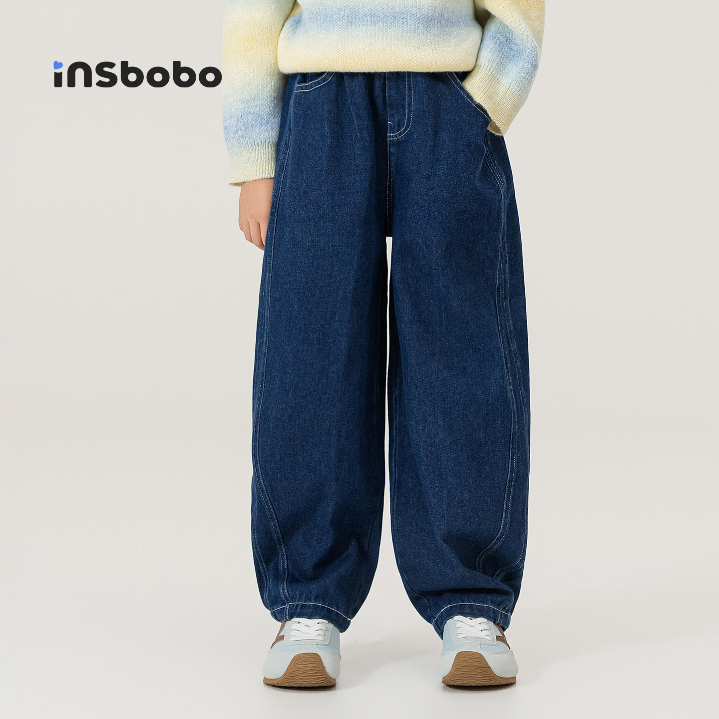 女童牛仔裤儿童加绒裤子秋冬新款男童冬装女孩休闲裤长裤好看童装