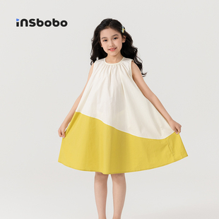 INSbobo童装女童连衣裙新款儿童裙子漂亮女孩公主裙夏季休闲夏装