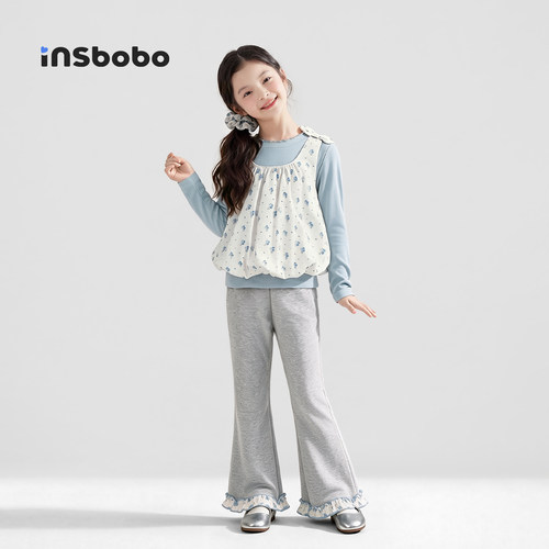 INSbobo儿童套装碎花三件套