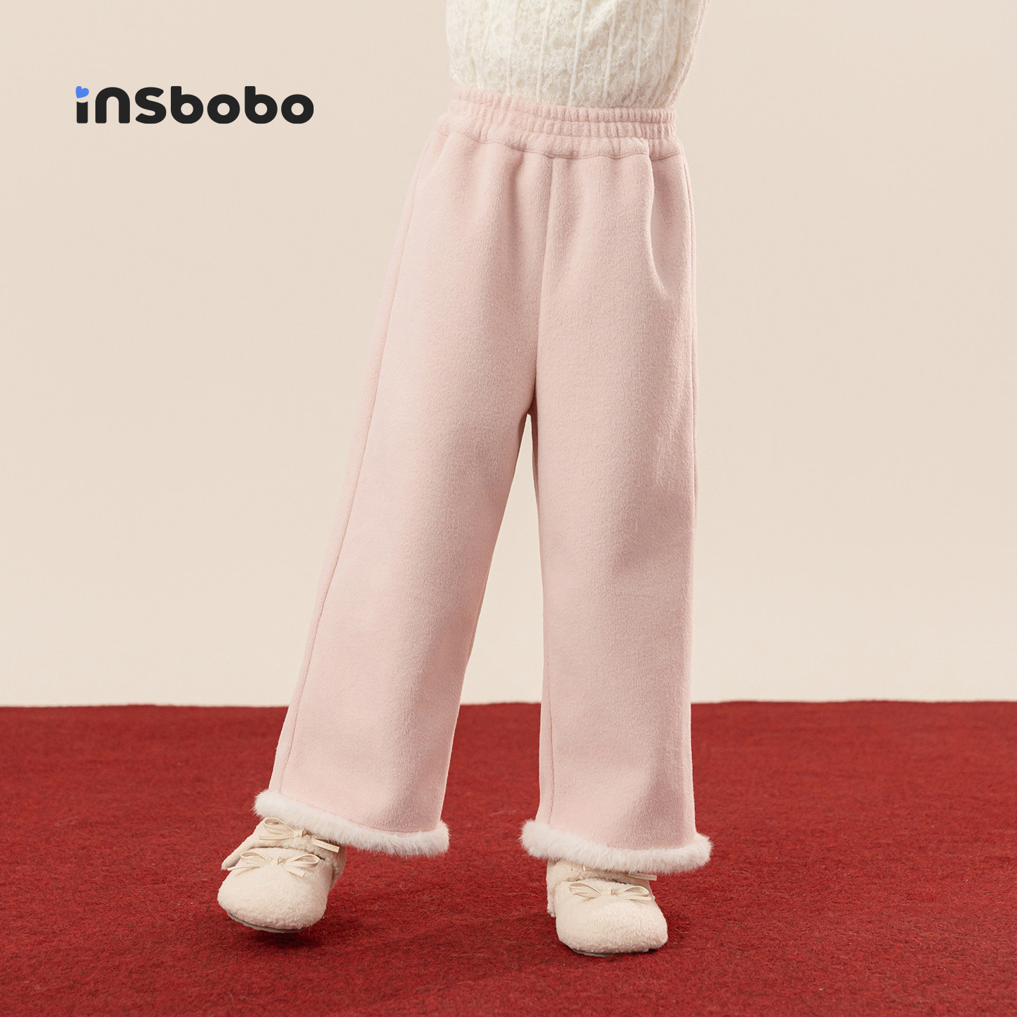 INSbobo儿童裤子新中式直筒裤