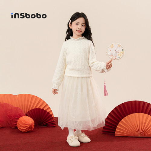 INSbobo儿童唐装百搭花边唐装