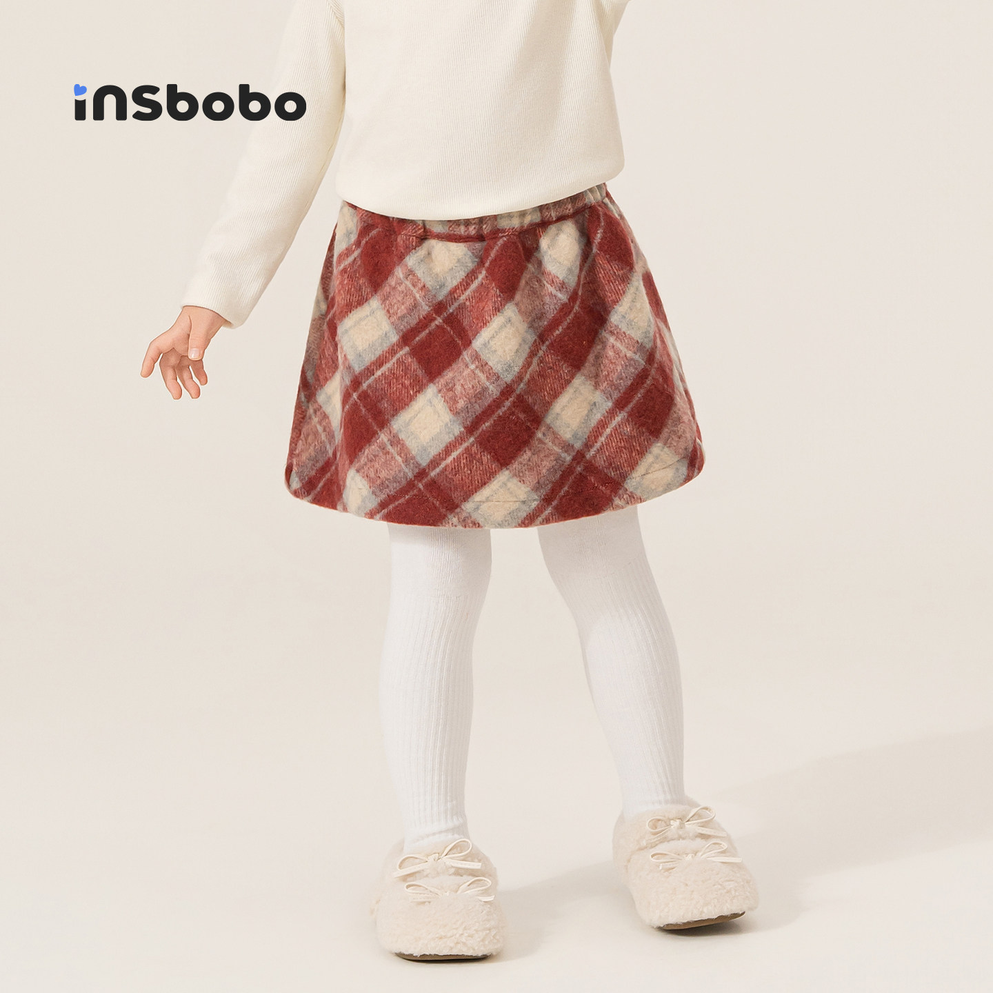 INSbobo童装女童半身裙儿童格子裙宝宝圣诞裙子洋气女孩衣服冬装,童装/婴儿装/亲子装,半身裙,淘宝优惠券,粉丝福利购,淘宝优惠卷