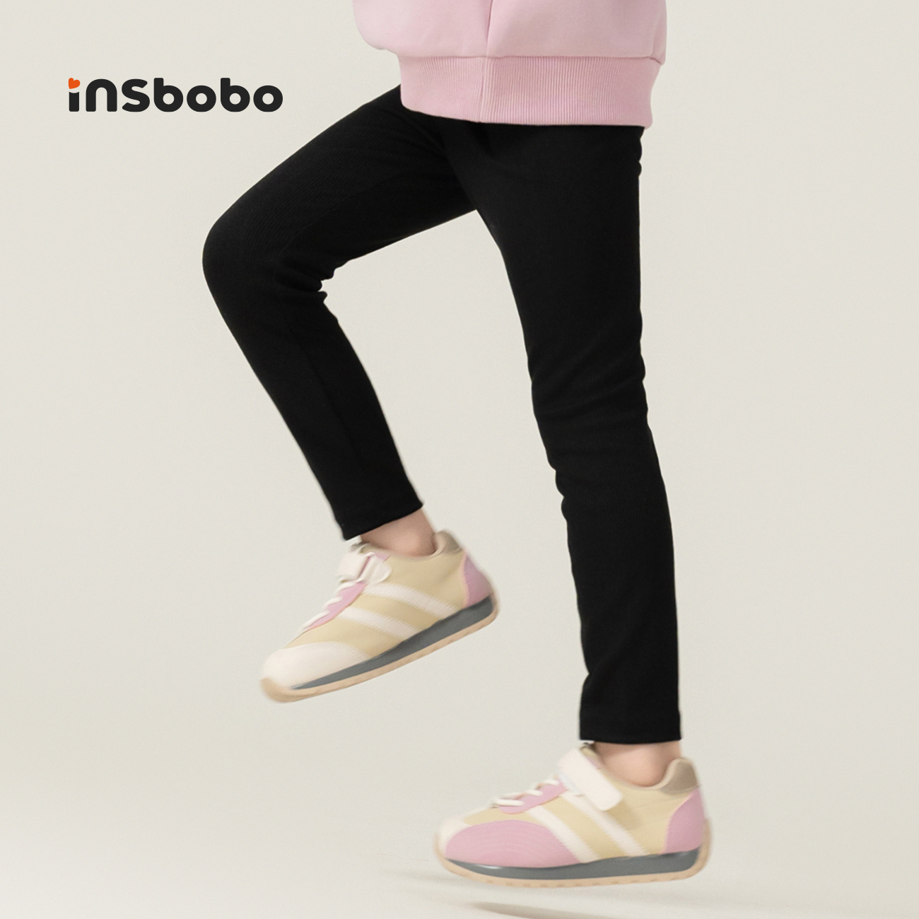 INSbobo童装2025春秋新款儿童打底裤外穿女大童长裤修身微弹裤子