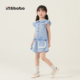儿童衣服夏季 时髦洋气格子衫 衬衫 女孩夏装 短裤 INSbobo女童夏套装