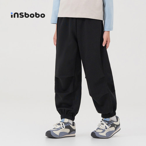 INSbobo儿童休闲绣花束脚裤