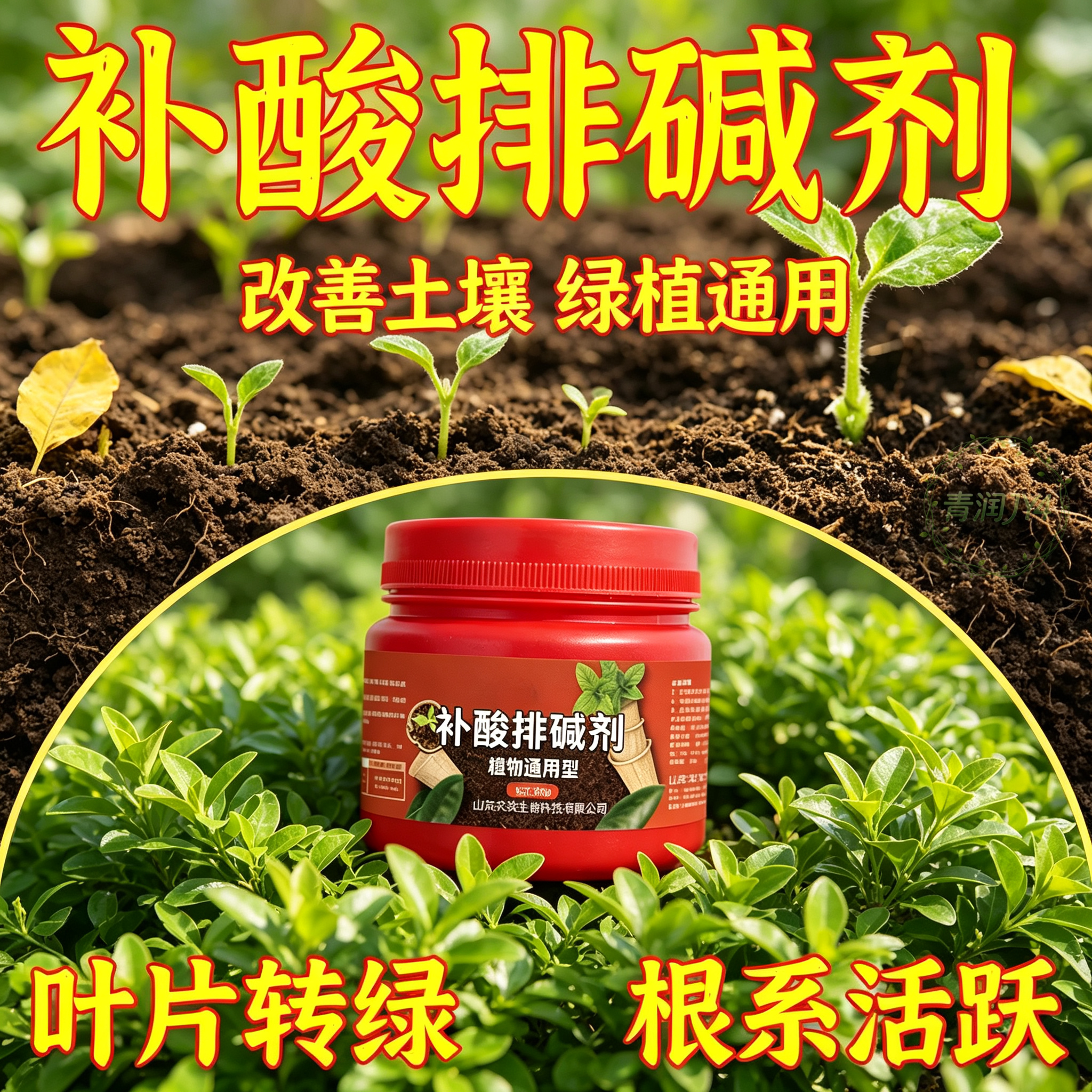 补酸排碱剂土壤调理剂调酸压碱改良盐碱地土壤花卉蔬菜果树通用