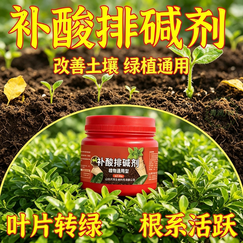 补酸排碱剂土壤调理剂调酸压碱改良盐碱地土壤花卉蔬菜果树通用