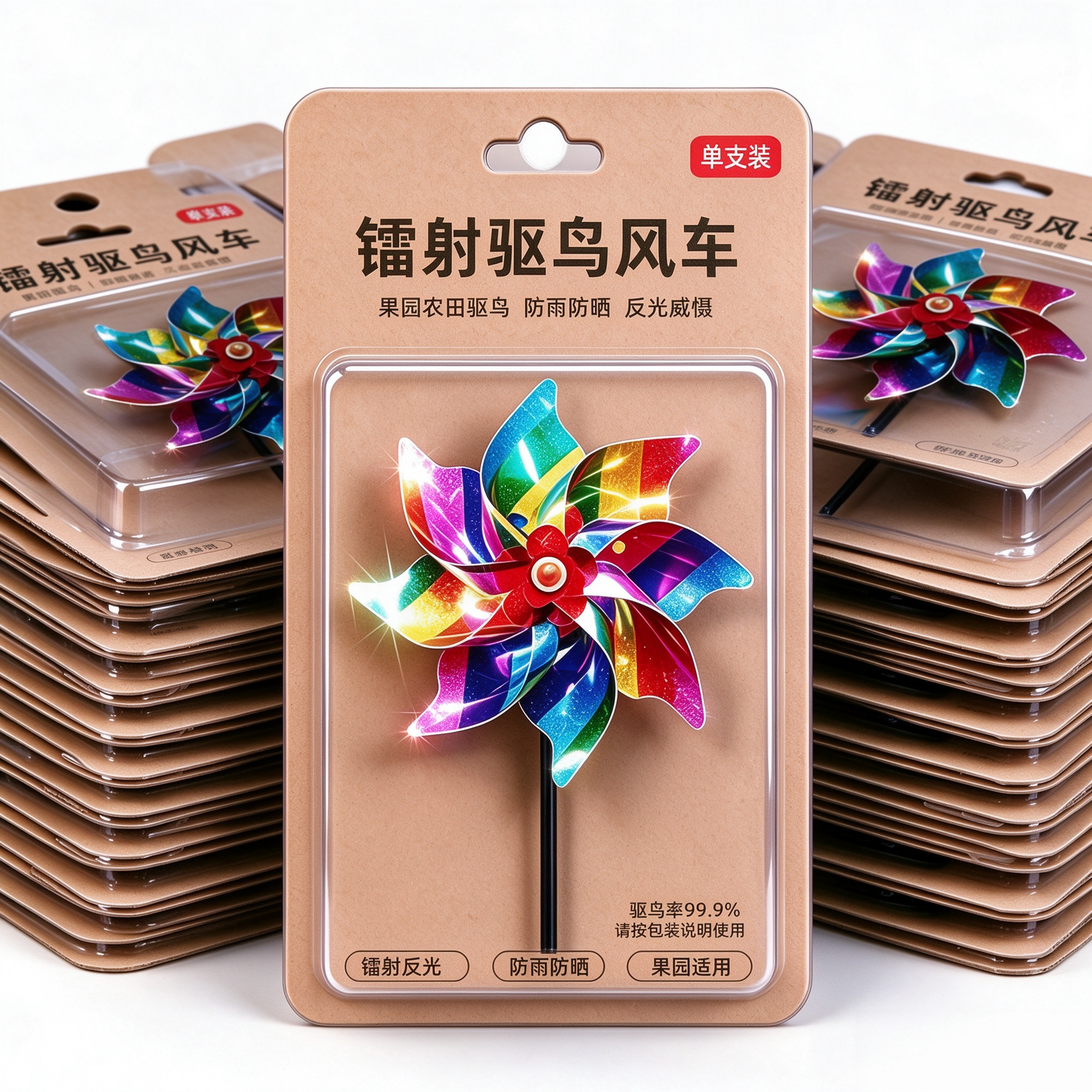 10个反光闪光风车驱鸟神器