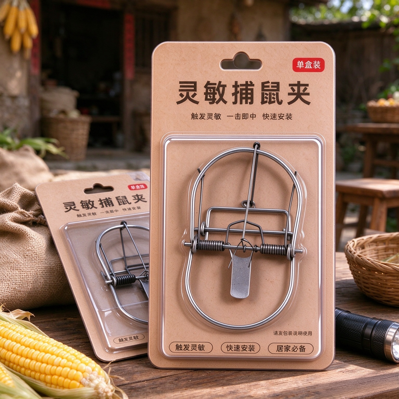 10个装】大号铁制老鼠夹老鼠强力夹子铁质老鼠家用自动捕鼠器强效