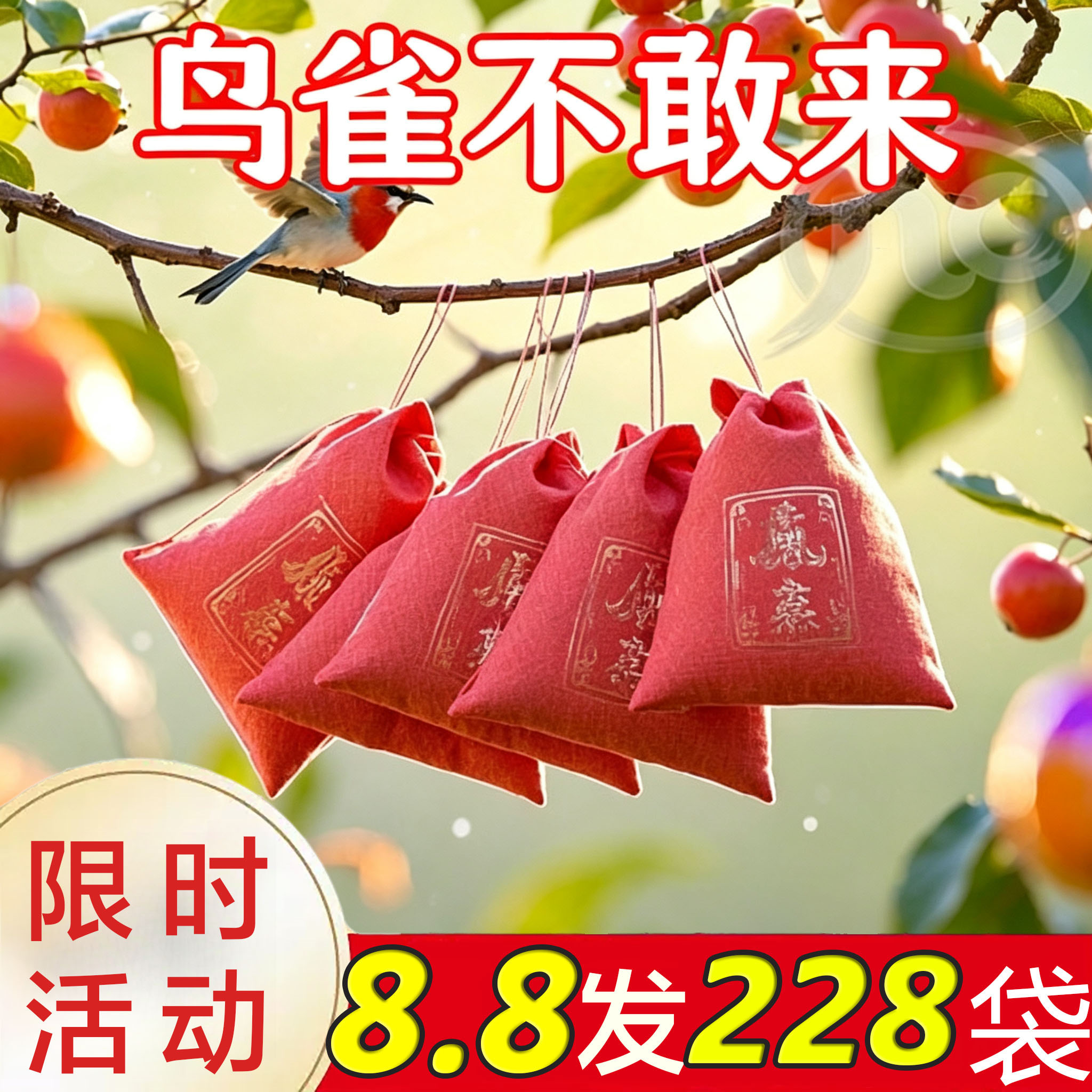 农用防鸟驱鸟气味包颗粒拌种果树驱赶麻雀药神器香精香料包吊袋